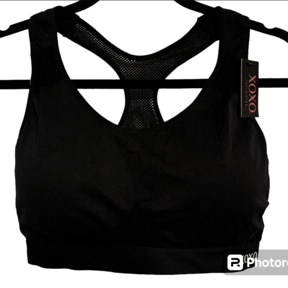 NWT•XOXO Black Racerback Sports Bra size 3X
